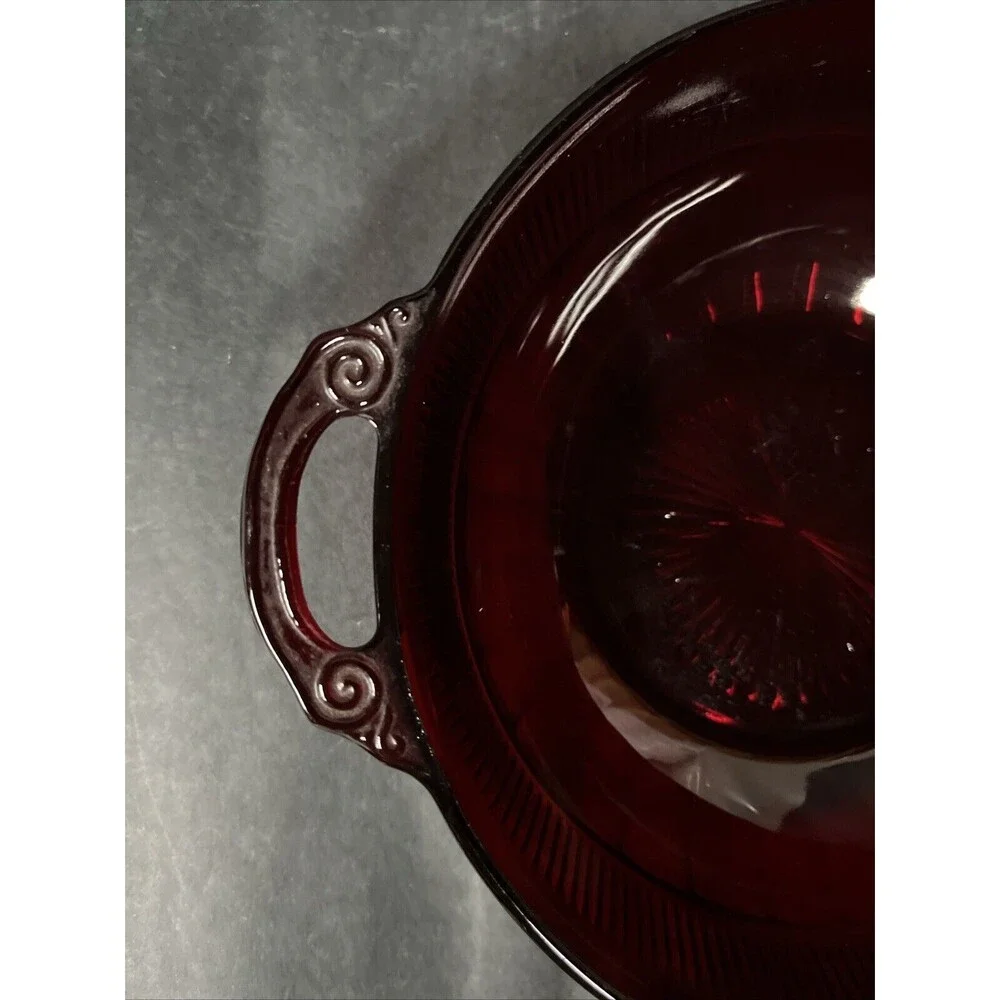 VTG Anchor Hocking Coronation Royal Ruby ‎ Master Bowl & Berry Bowls 6pc Set